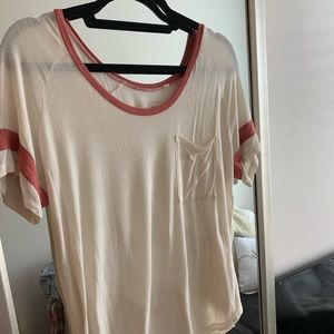 White & Pink Tee